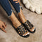 Pantuflas de Exterior Cómodas con Suela Plana y Colores Sólidos