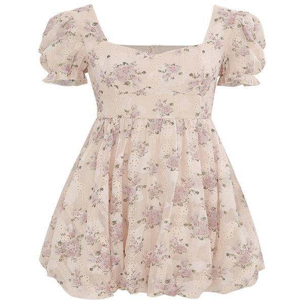 Vestido Floral Francés de Verano con Bordado Artesanal para Mujer - Image 6
