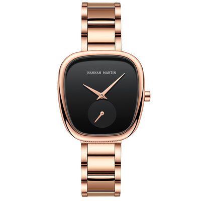 Reloj Cuarzo Acero Inoxidable Milano Malla Mujer Diseño Tonneau - Image 4