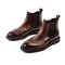 Bota Chelsea Masculina em Couro Gravado com Detalhes Brogue