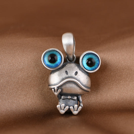 Dije de Plata S925 Keroppi Retro - Accesorio Personalidad Cartoon - Image 4
