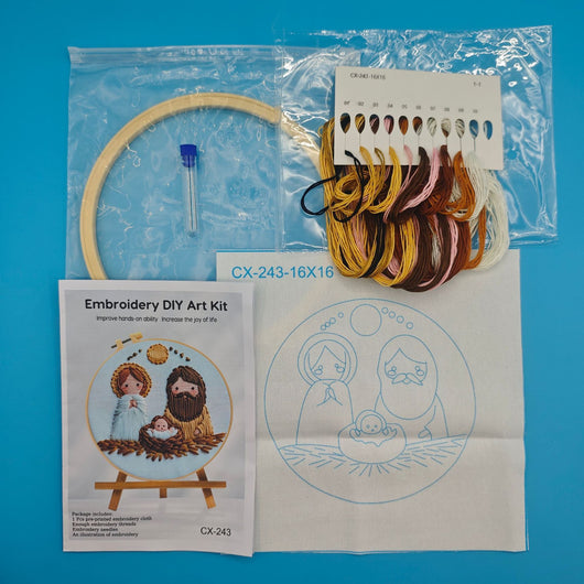 Kit de Bordado Vintage - Cruz Jesús Artesanal DIY - Image 4