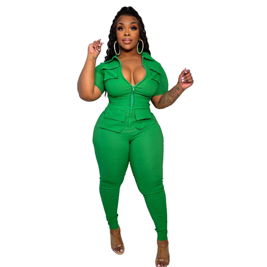 Jumpsuit para Mujer con Bolsillos Tridimensionales y Cierre - Image 8