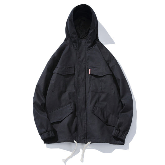 Chamarra Hoodie Oversize para Hombre Talla Grande con Cordones - Image 9