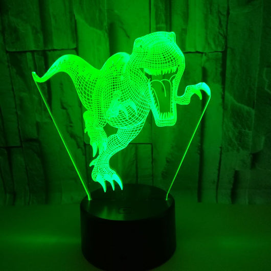 Lámpara 3D Dinosaurio Estéreo Visión Táctil Multicolor - Image 6