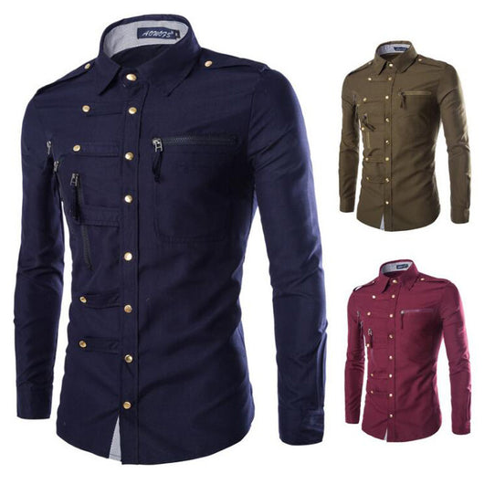 Camisa Slim Fit Multibotonadura para Hombre - Image 4