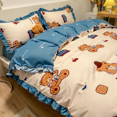 Juego de Cama Princesa 4 Piezas con Funda Nórdica Estampado Corazones - Image 5