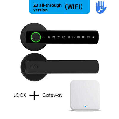 Cerradura Inteligente de Puerta Interior con Manija de Madera y Tarjeta de Acceso - Image 5