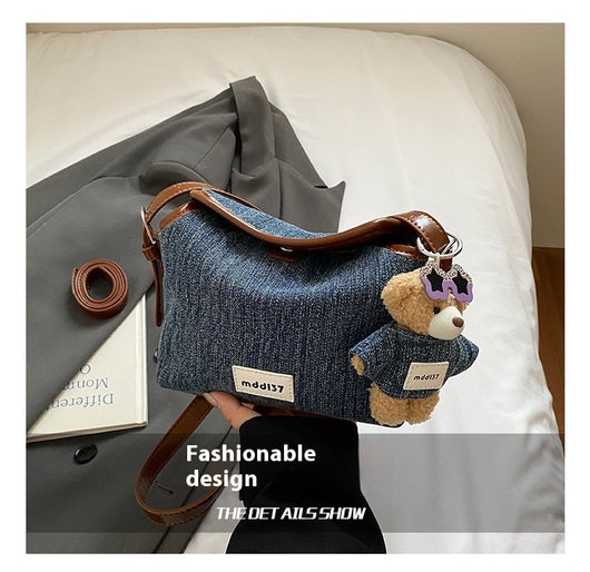 Bolsa Retro de Mezclilla para Commuter - Crossbody Casual Versátil - Image 13