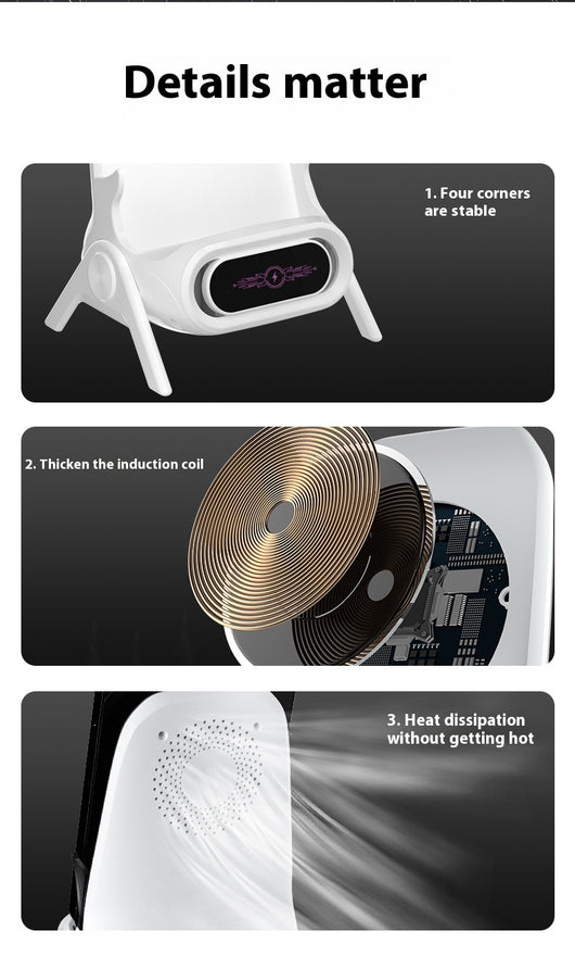 Cargador Inalámbrico con Amplificador de Sonido y Carga Automática - Image 11