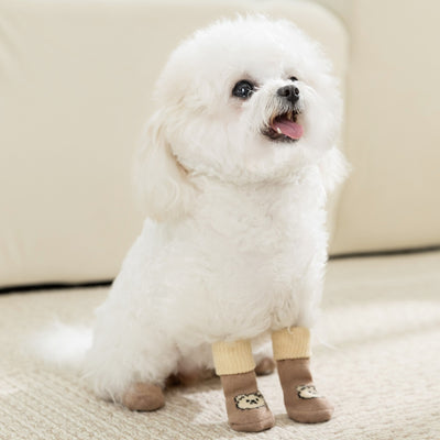 Calcetines Antideslizantes para Perros - Pack de 4 Pares con Protección Total