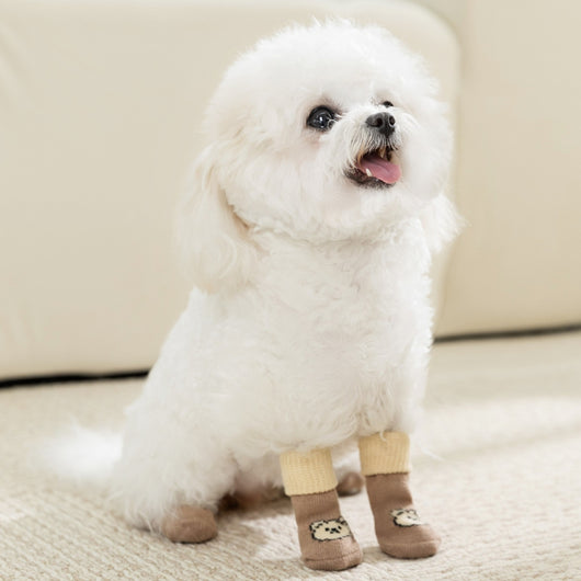 Calcetines Antideslizantes para Perros - Pack de 4 Pares con Protección Total
