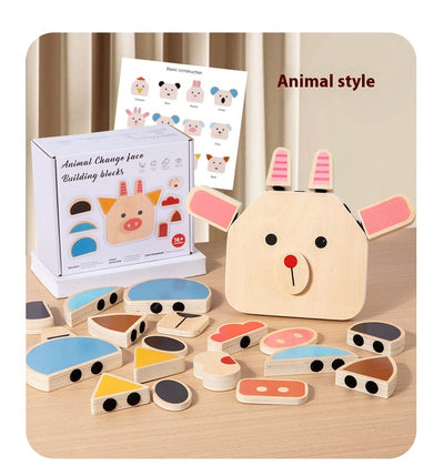 Cubo de Cambio de Caras - Bloques de Construcción Puzzle para Niños - Image 16