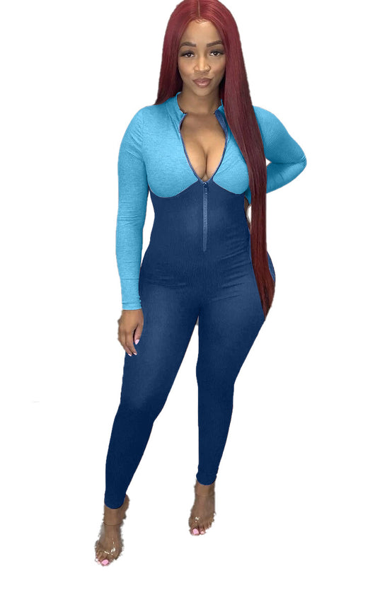 Jumpsuit Deportivo para Mujer con Cuello Alto y Cierre - Image 9