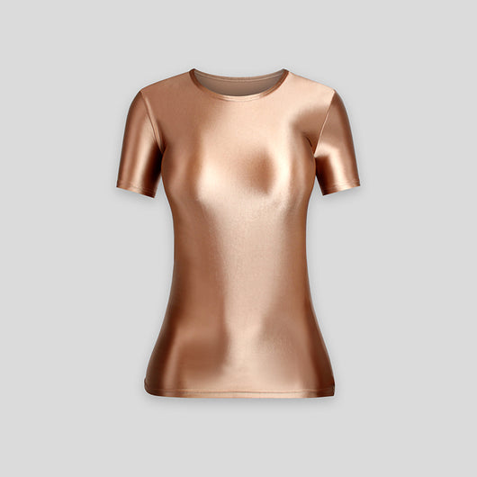 Playera Ajustada de Manga Corta en Spandex para Mujer - Image 8