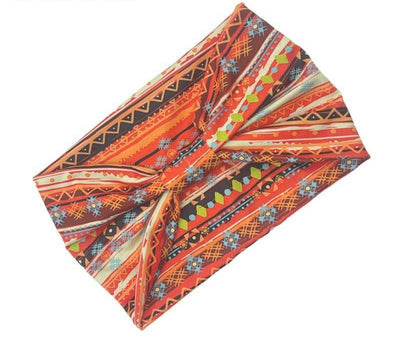 Banda Elástica Estampado Africano para Cabello - Diadema Deportiva Ancha Mujer Yoga - Image 19