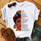 Camiseta Estampada Mujer African Black Girl - Manga Corta