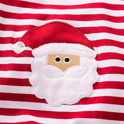 Mameluco Navideño Infantil con Rayas y Bordado de Papá Noel - Image 10