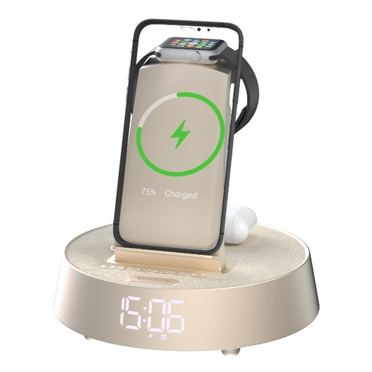 Reloj Despertador Inteligente con Altavoz Bluetooth y Auriculares Inalámbricos - Image 2