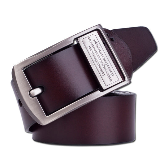 Cinturón de Cuero para Hombre con Hebilla de Pasador - Estilo Casual y Formal - Image 5