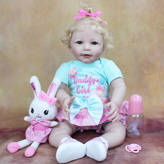 Muñeca Reborn de Tela 55cm - Bebé Realista con Cuerpo Suave - Image 9