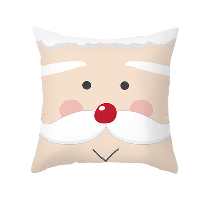 Funda de Almohada Navideña con Diseño de Dibujos Animados en Tela Melocotón - Image 27