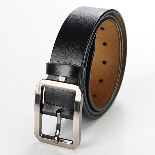 Cinturón de Cuero para Hombre con Hebilla Retro Pin - Estilo Explosivo - Image 2