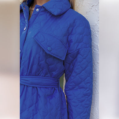 Chaqueta Acolchada de Algodón con Botón Simple - Elegancia y Confort - Image 6