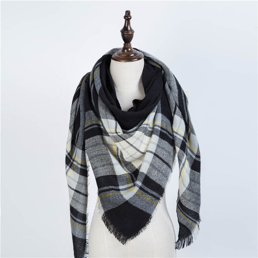 Bufanda Larga con Triángulos para Mujer - Chal Otoño Invierno - Image 50