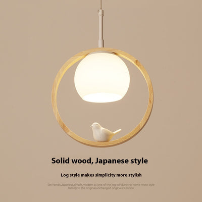 Lámpara Colgante Nórdica de Madera Maciza - Diseño Moderno para Escaleras - Image 2