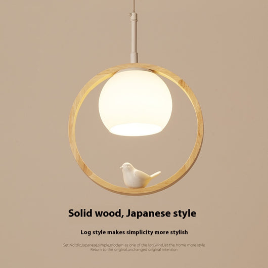 Lámpara Colgante Nórdica de Madera Maciza - Diseño Moderno para Escaleras - Image 2