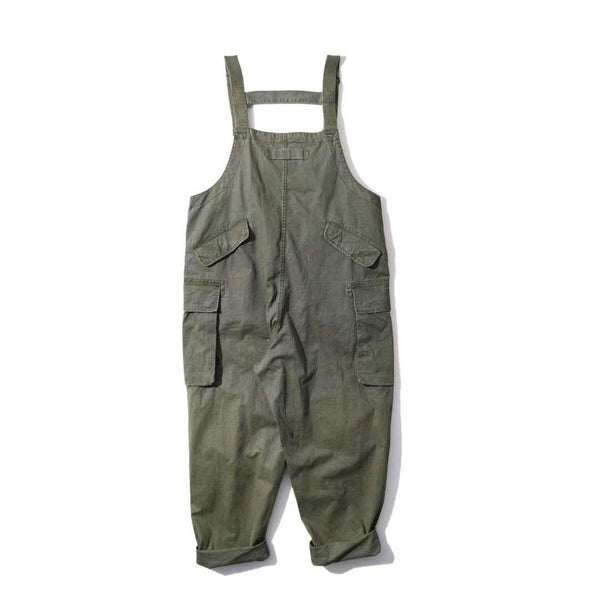 Overol Hiphop Suelto Vintage Estilo Coreano para Hombre