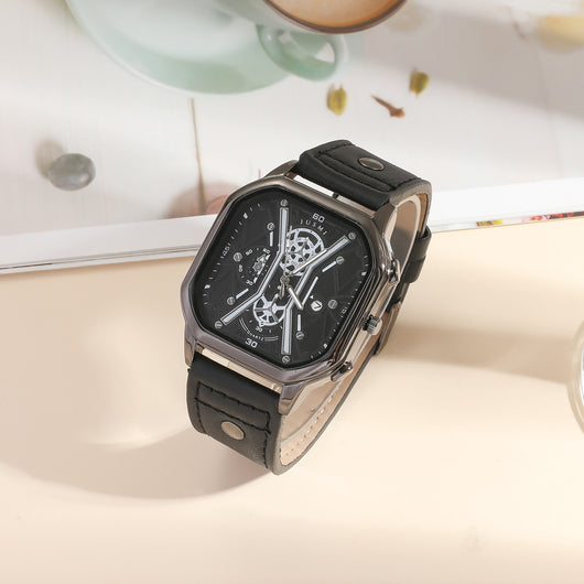 Reloj Pulsera Cuarzo con Cinturón Creativo y Set de Brazaletes - Image 12