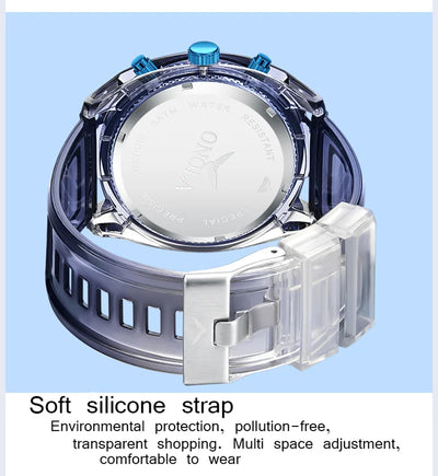 Reloj de Cuarzo Impermeable Unisex con Correa de Plástico - Image 21