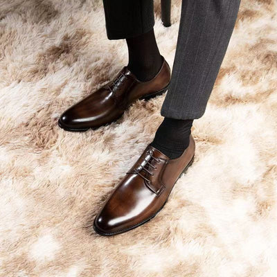 Zapatos de Cuero para Hombre Transpirables con Cordones y Acabado Artesanal - Image 10