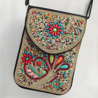 Bolsa Bohemia para Celular con Cuentas y Concha Marina - Image 72