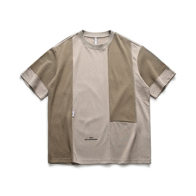 Camiseta Suelta Cuello Redondo con Costuras de Contraste para Hombre - Image 5