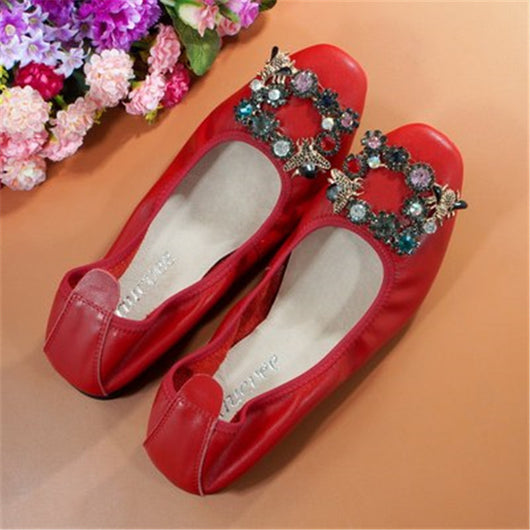 Zapatos Planos Cómodos con Boca Baja y Tacón Ligero - Image 3
