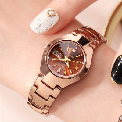 Reloj de Pareja Acero Tungsteno Resistente al Agua - Diseño Moderno para Estudiantes - Image 15