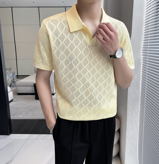 Playera Transpirable Estilo Hong Kong con Cuello Solapa Hueco - Image 8