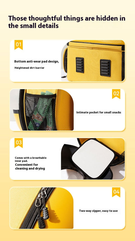 Mochila Transportadora Espacial 3D para Mascotas con Diseño de Abeja - Image 16