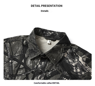 Camisa de Camuflaje Holgada de Manga Larga para Hombre - Image 14