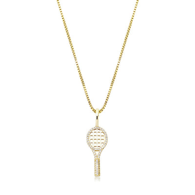 Collar Deportivo de Raqueta de Tenis con Circonitas - Estilo Hip-hop Femenino - Image 9