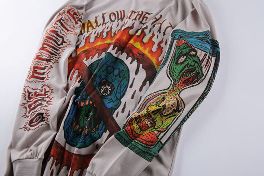 Remera Manga Larga Calavera Street Graffiti Coconut - Image 13