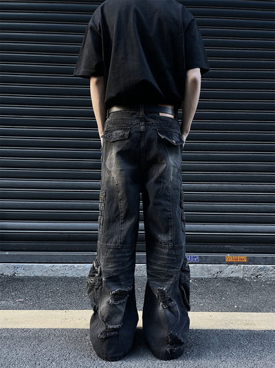 Pantalones Vaqueros Vintage Oversized con Bolsillos Grandes - Image 15