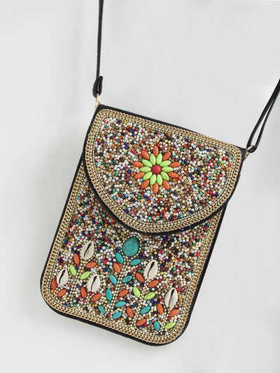 Bolsa Bohemia para Celular con Cuentas y Concha Marina - Image 16