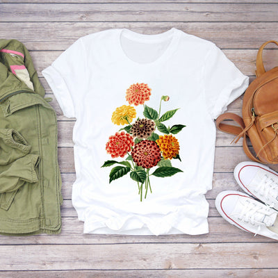 Blusa Estampado Floral Blanca Manga Corta - Image 4