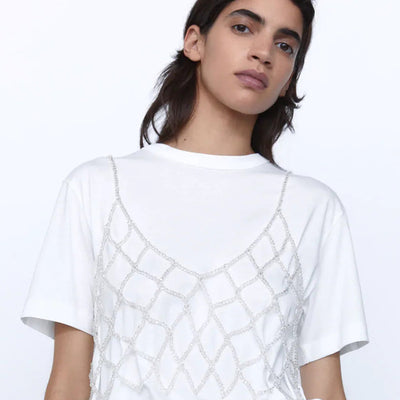 Collar Chal de Perlas Oversized