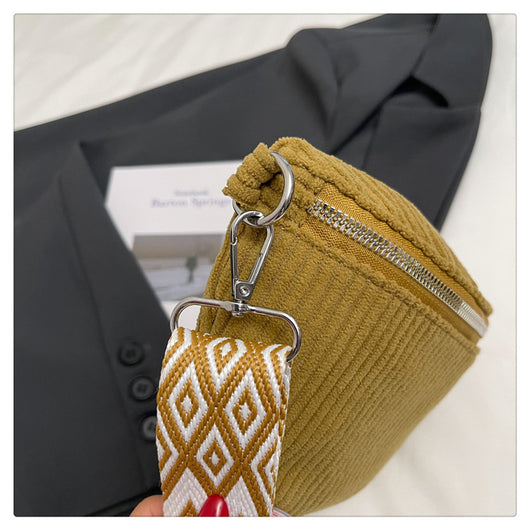 Bolsa Bandolera de Pana para Mujer - Bolso Cruzado de Hombro Único - Image 30