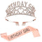 Corona Diamante Brillante para Fiesta de Cumpleaños - Set de Diadema Decorativa para Prom